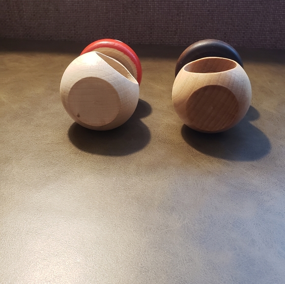 NWT Handmade Wooden Mushroom Nutcrackers Made in Europe Red Polka Nut Cracker - Picture 11 of 16